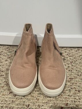 Pink Slip-On Platform Sneakers